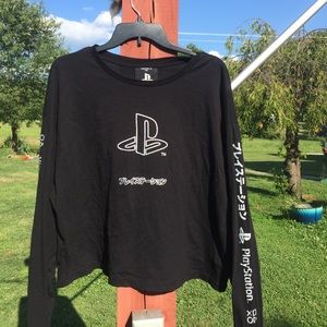 Forever 21+ Holographic PlayStation Cropped Tee